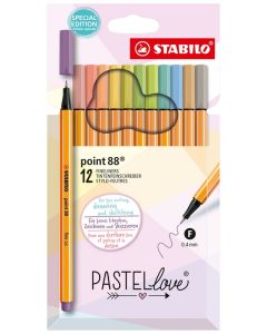 STABILO Fineliner Point 88 im 12er Kartonetui Pastellove - Special Edition