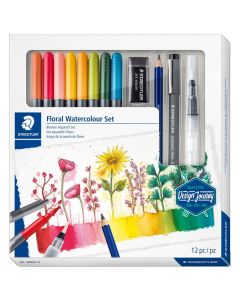 STAEDTLER Mixed Set 5 Blumen Aquarell Set 12-tlg