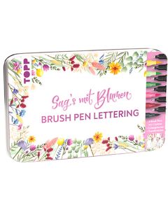 TOPP Handlettering Set Designdose Brush Pens: Sag's mit Blumen