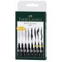 Faber-Castell Tuschestift PITT artist pen Fineliner schwarz 8 St./Pack.